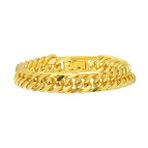 Chavin EE87 12 mm Kalın Gold Çelik Erkek Bileklik