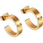 Chavin EH81SR Gold Vidalı Tasarım Çelik Kadın Küpe