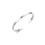 Chavin ET36BY 4 mm Gri İnce Kelepçe Dizayn Çelik Erkek Bileklik