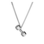 Chavin ET94 Gri Dambıl Halter Dizayn Çelik Erkek Kolye