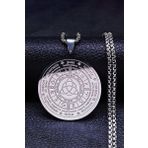 Chavin EU42 Çelik Gri Yuvarlak 12 Takım Yıldızı Astroloji Burç Unisex Kolye