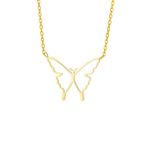 Chavin EU58SR Gold Kelebek Model Çelik Kadın Kolye