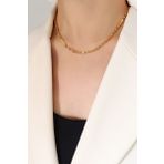 Chavin EU65SR Gold 3 mm Burgu Yılan Sırtı Model Çelik Kadın Zincir Kolye