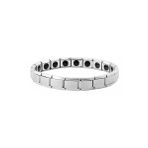 Chavin EU68 9 mm Germanyum Anti Stres Lastikli Mat Gri Çelik Unisex Bileklik
