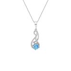 Chavin EU91 Topaz ve Zirkon Taşlı Gümüş Kolye
