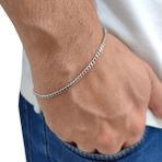 Chavin EU94BY-3 Gri 3 mm Çelik Erkek Bileklik