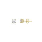 Chavin EU95SR 3 mm Zirkon 8 Ayar Kadın Tek Taş Altın Küpe