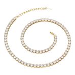 Chavin Gold kap. 5mm. Su Yolu Taşlı Bayan Kolye Zincir