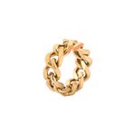 Chavin Parlak Gold Zincir Dizayn Erkek Bayan Çelik Yüzük ek50sr
