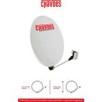 Chavoes 70CM Çanak Anten Set 0,6mm + Dörtlü Lnb + 20M Kablo 4K Full Hd Uyumlu - Beyaz