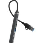 CHB025 Usb-A ve Type-C Girişli 2*type-C 1*usb-A Sd Micro Sd Tf Kart Okuyucu Çoklayıcı Dönüşt�