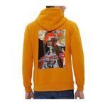 Che Bros Tasarım Baskılı Oversize Kapüşonlu Kadın-Erkek Sweatshirt Hardal L cheNM165