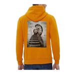 Che Bros Tasarım Baskılı Oversize Kapüşonlu Kadın-Erkek Sweatshirt Hardal L cheNM189