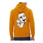 Che Bros Tasarım Baskılı Oversize Kapüşonlu Kadın-Erkek Sweatshirt Hardal L cheNM295