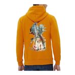 Che Bros Tasarım Baskılı Oversize Kapüşonlu Kadın-Erkek Sweatshirt Hardal M cheNM172