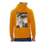 Che Bros Tasarım Baskılı Oversize Kapüşonlu Kadın-Erkek Sweatshirt Hardal M cheNM202