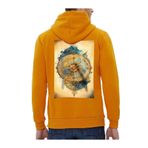 Che Bros Tasarım Baskılı Oversize Kapüşonlu Kadın-Erkek Sweatshirt Hardal M cheNM239