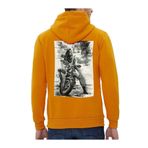 Che Bros Tasarım Baskılı Oversize Kapüşonlu Kadın-Erkek Sweatshirt Hardal M cheNM260