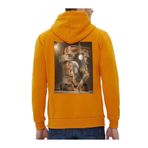 Che Bros Tasarım Baskılı Oversize Kapüşonlu Kadın-Erkek Sweatshirt Hardal M cheNM288