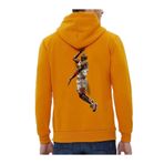 Che Bros Tasarım Baskılı Oversize Kapüşonlu Kadın-Erkek Sweatshirt Hardal S cheNM168