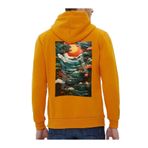 Che Bros Tasarım Baskılı Oversize Kapüşonlu Kadın-Erkek Sweatshirt Hardal S cheNM185