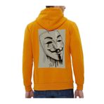 Che Bros Tasarım Baskılı Oversize Kapüşonlu Kadın-Erkek Sweatshirt Hardal S cheNM264