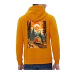 Che Bros Tasarım Baskılı Oversize Kapüşonlu Kadın-Erkek Sweatshirt Hardal XL cheNM158