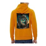 Che Bros Tasarım Baskılı Oversize Kapüşonlu Kadın-Erkek Sweatshirt Hardal XL cheNM243