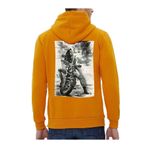 Che Bros Tasarım Baskılı Oversize Kapüşonlu Kadın-Erkek Sweatshirt Hardal XL cheNM259