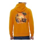 Che Bros Tasarım Baskılı Oversize Kapüşonlu Kadın-Erkek Sweatshirt Hardal XL cheNM283