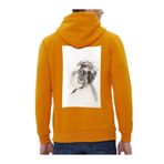 Che Bros Tasarım Baskılı Oversize kapüşonlu Kadın-Erkek Sweatshirt KARTAL Hardal S cheNM333