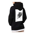 Che Bros Tasarım Baskılı Oversize kapüşonlu Kadın-Erkek Sweatshirt KARTAL Siyah L cheNM372
