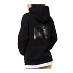 Che Bros Tasarım Baskılı Oversize kapüşonlu Kadın-Erkek Sweatshirt KARTAL Siyah M cheNM381