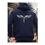 Che Bros Tasarım Baskılı Oversize Kapüşonlu Kadın-Erkek Sweatshirt Lacivert XL cheNM531