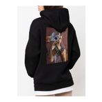 Che Bros Tasarım Baskılı Oversize Kapüşonlu Kadın-Erkek Sweatshirt Siyah L cheNM575