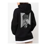 Che Bros Tasarım Baskılı Oversize Kapüşonlu Kadın-Erkek Sweatshirt Siyah L cheNM600
