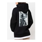 Che Bros Tasarım Baskılı Oversize Kapüşonlu Kadın-Erkek Sweatshirt Siyah L cheNM643