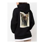 Che Bros Tasarım Baskılı Oversize Kapüşonlu Kadın-Erkek Sweatshirt Siyah L cheNM651