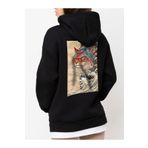 Che Bros Tasarım Baskılı Oversize Kapüşonlu Kadın-Erkek Sweatshirt Siyah L cheNM656