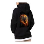 Che Bros Tasarım Baskılı Oversize Kapüşonlu Kadın-Erkek Sweatshirt Siyah M cheNM605
