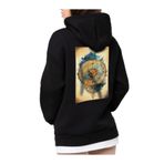 Che Bros Tasarım Baskılı Oversize Kapüşonlu Kadın-Erkek Sweatshirt Siyah M cheNM623
