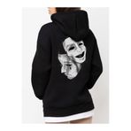 Che Bros Tasarım Baskılı Oversize Kapüşonlu Kadın-Erkek Sweatshirt Siyah M cheNM676