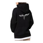 Che Bros Tasarım Baskılı Oversize Kapüşonlu Kadın-Erkek Sweatshirt Siyah M cheNM685