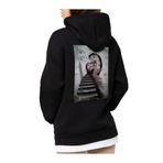 Che Bros Tasarım Baskılı Oversize Kapüşonlu Kadın-Erkek Sweatshirt Siyah S cheNM573