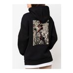 Che Bros Tasarım Baskılı Oversize Kapüşonlu Kadın-Erkek Sweatshirt Siyah S cheNM591
