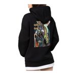 Che Bros Tasarım Baskılı Oversize Kapüşonlu Kadın-Erkek Sweatshirt Siyah S cheNM595