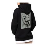 Che Bros Tasarım Baskılı Oversize Kapüşonlu Kadın-Erkek Sweatshirt Siyah S cheNM647