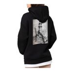 Che Bros Tasarım Baskılı Oversize Kapüşonlu Kadın-Erkek Sweatshirt Siyah S cheNM690