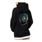 Che Bros Tasarım Baskılı Oversize Kapüşonlu Kadın-Erkek Sweatshirt Siyah XL cheNM625