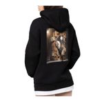 Che Bros Tasarım Baskılı Oversize Kapüşonlu Kadın-Erkek Sweatshirt Siyah XL cheNM672